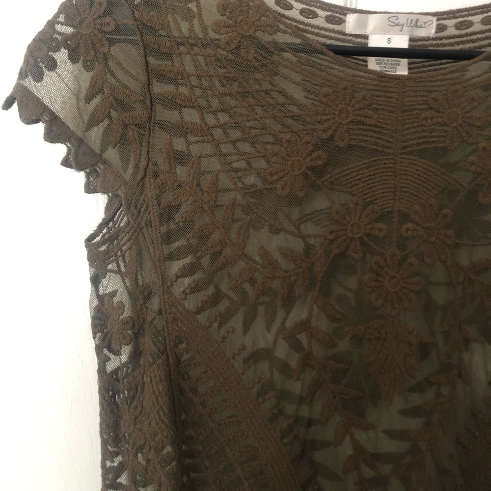 Women’s Small Olive Green Casual Summer Top